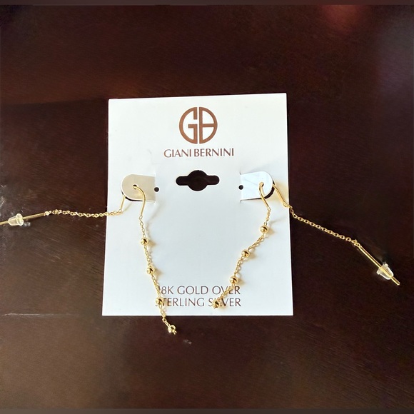 Giani Bernini 18K Gold Over Sterling Silver threader Drop Earrings - Picture 4 of 4